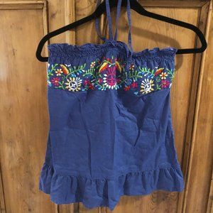 dELiA*s Embroidered Halter Top VINTAGE